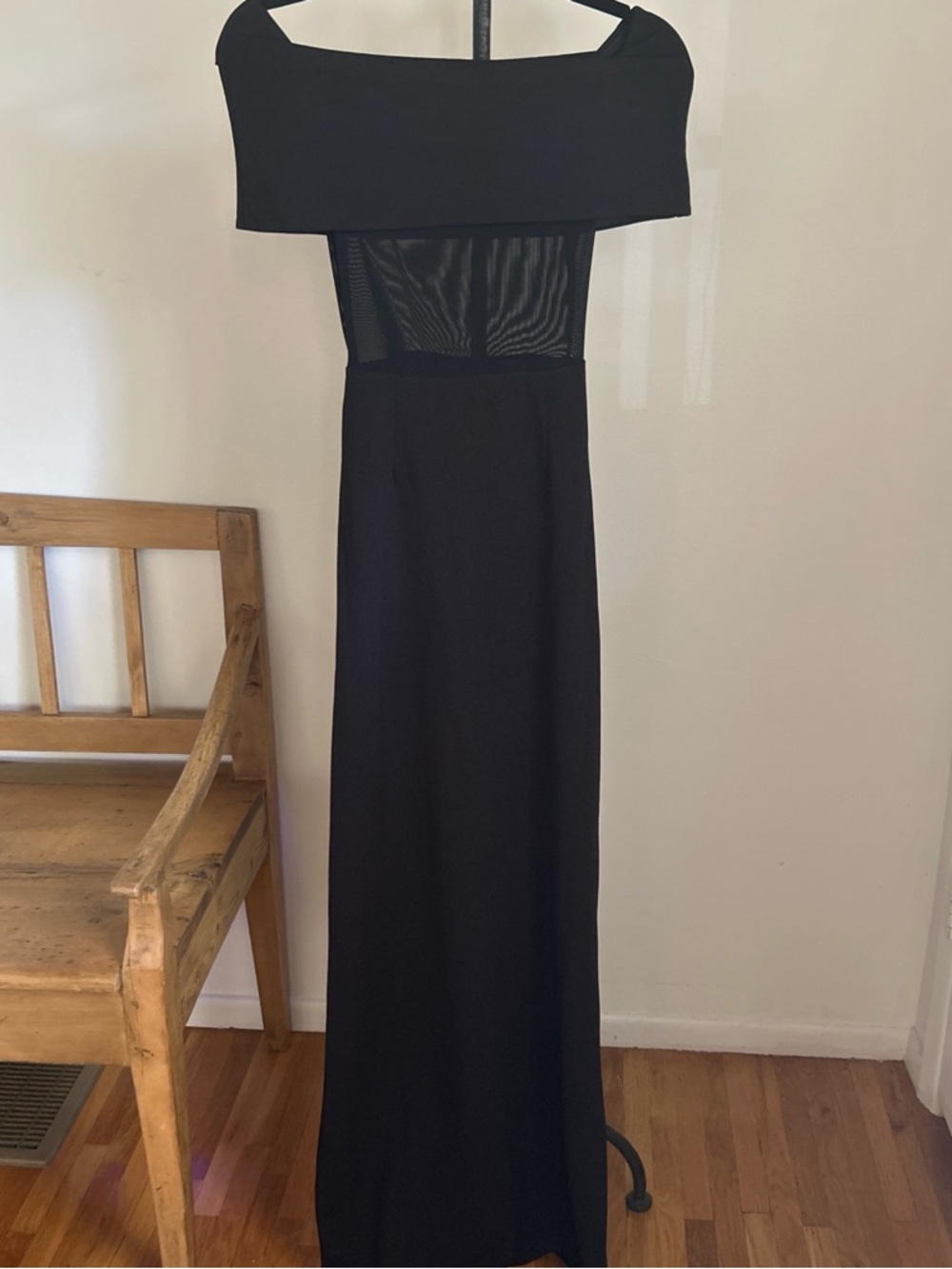 Seroya black off shoulder dress